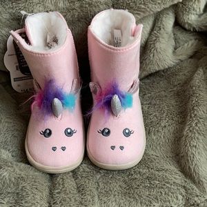 Wonder Nation 5C pink unicorn boots